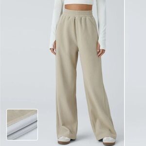 HALARA Beige Straight Leg Pants